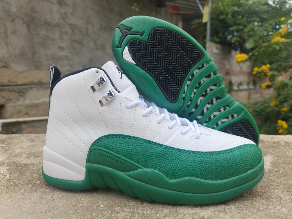 Air Jordan 12 Retro MENS WMNS Summit White Gorge Green Black Fierce Purple