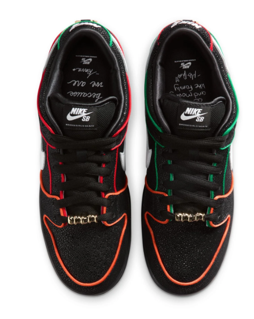 Nike SB Dunk Low Pro QS "Black / White - Challenge Red"