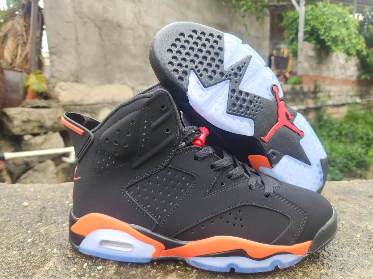 Air Jordan 6 Retro Black‑Orange Shattered Backboard