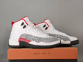 Air Jordan 12 Retro MENS WMNS Summit White Varsity Red Lizard Texture Metallic Silver