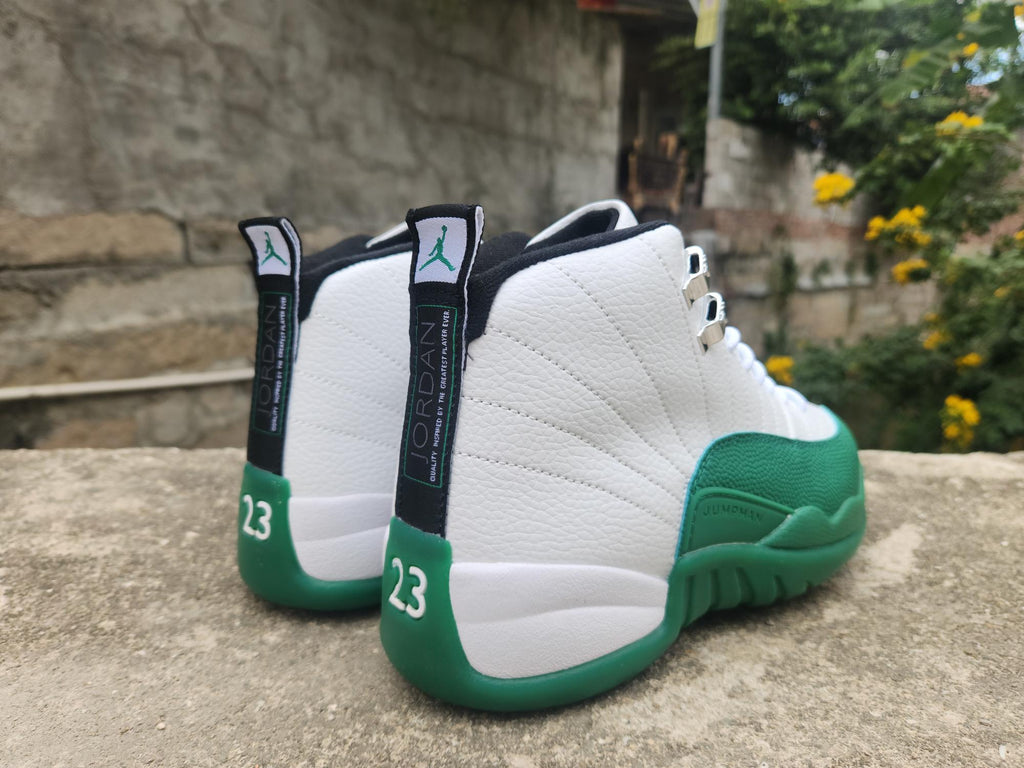 Air Jordan 12 Retro MENS WMNS Summit White Gorge Green Black Fierce Purple