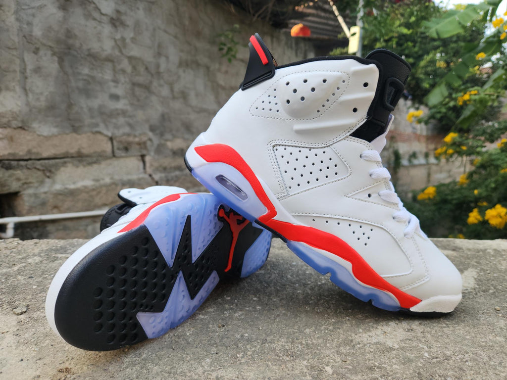 Air Jordan 6 Retro MENS White Infrared Black CT8529 105