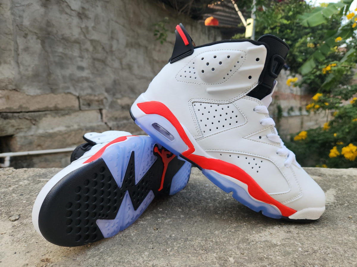 Air Jordan 6 Retro MENS White Infrared Black CT8529 105