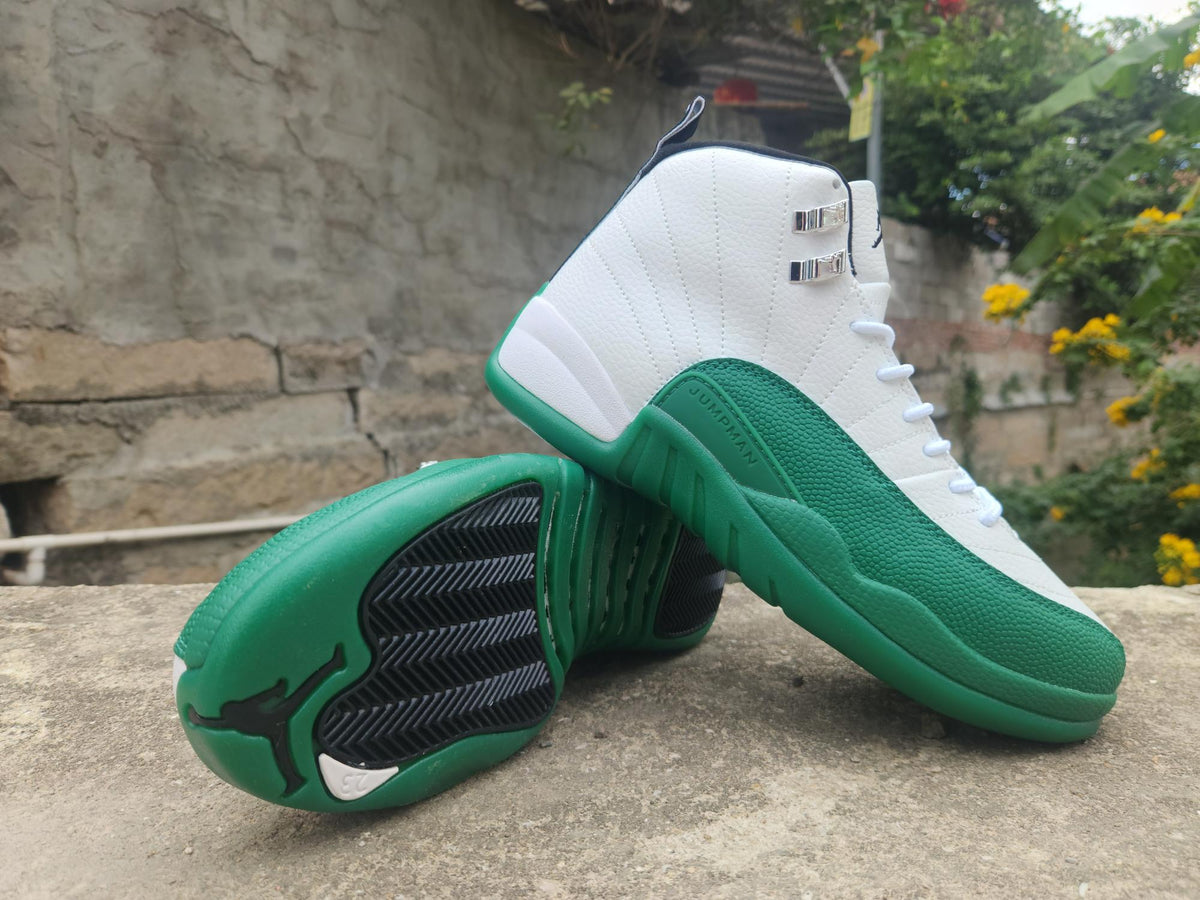 Air Jordan 12 Retro MENS WMNS Summit White Gorge Green Black Fierce Purple