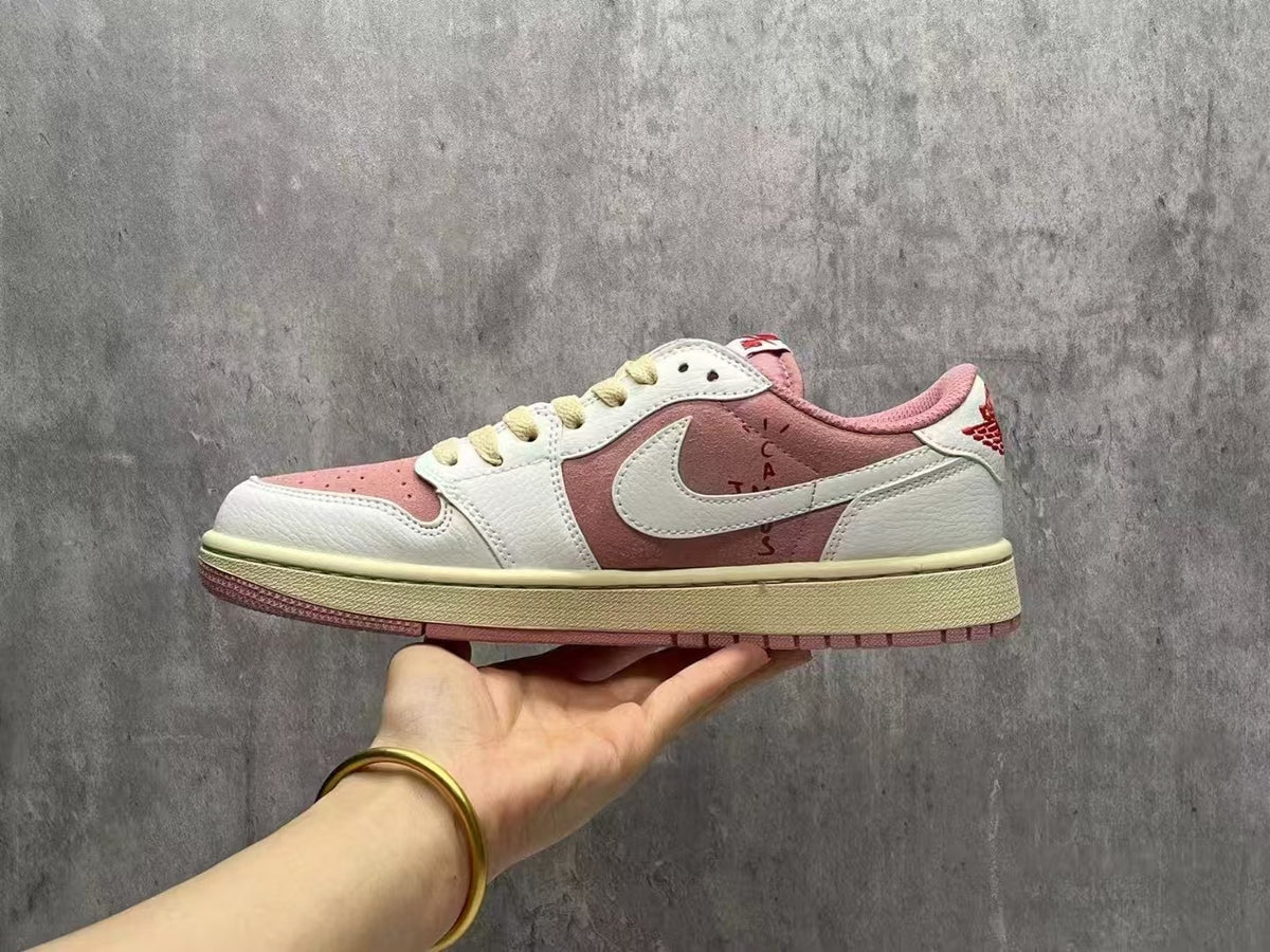 Travis Scott x Air Jordan 1 Low OG SP Macho Pink Reverse Swoosh