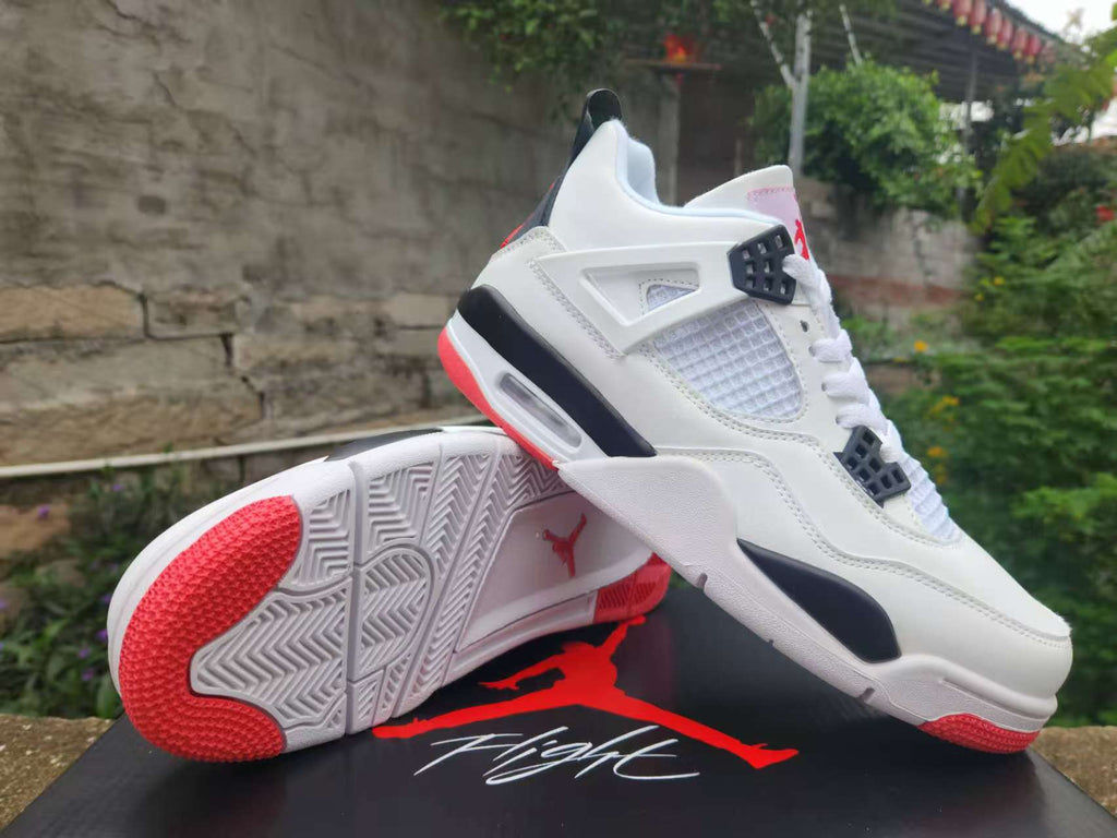 Air Jordan 4 Retro White‑Red