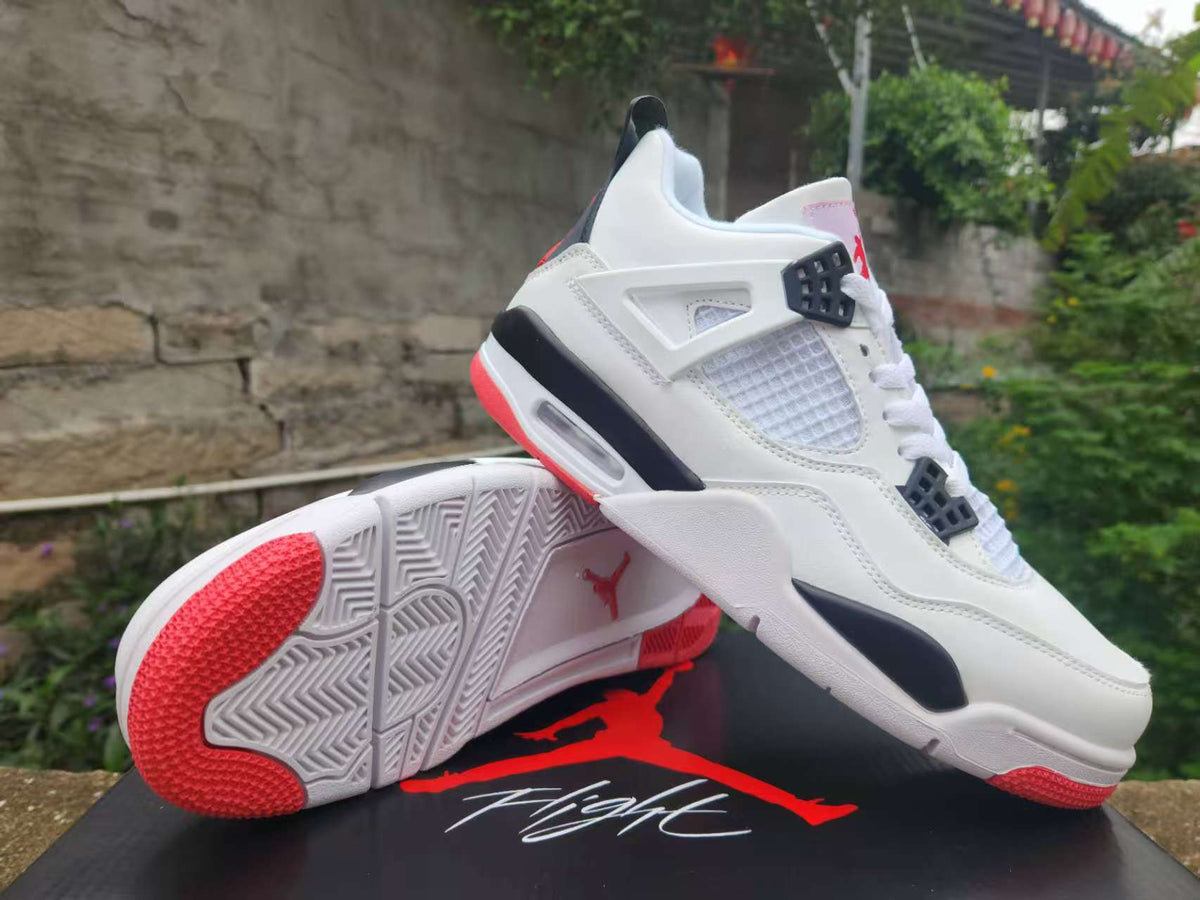 Air Jordan 4 Retro White‑Red