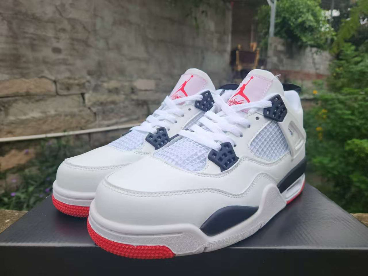 Air Jordan 4 Retro White‑Red