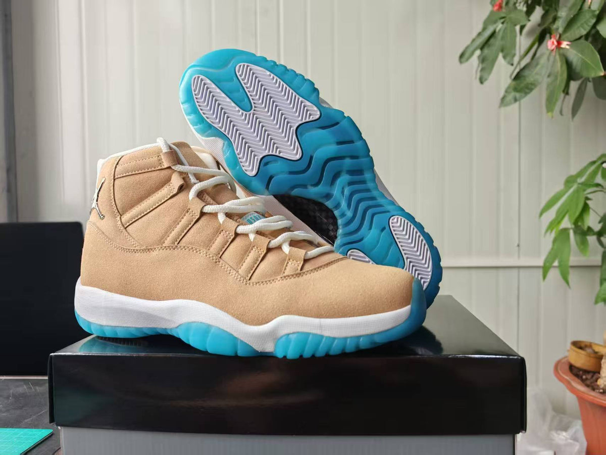 Air Jordan 11 Retro MENS WMNS Canvas Metallic Silver Summit White Football Blue IO8960‑707