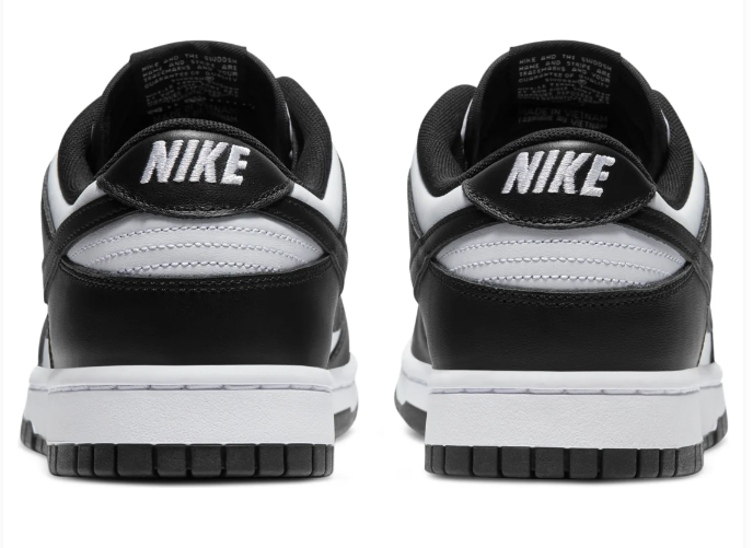 Nike Dunk Low Panda Black White Sneakers - DD1391-100