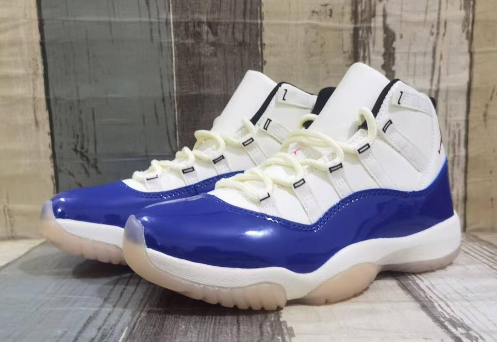 Air Jordan 11 Retro White‑Blue‑Red Men & Women Shoes