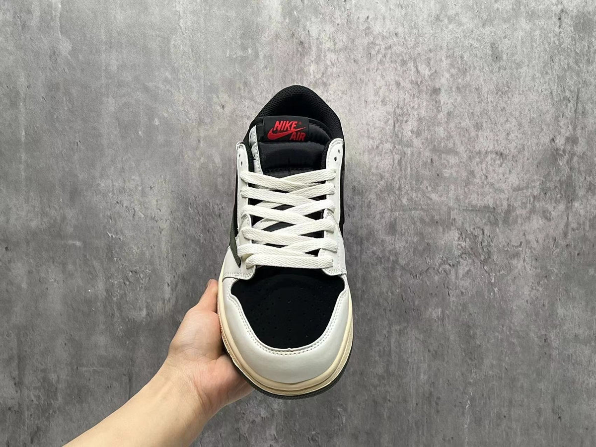 Travis Scott x Air Jordan 1 Low OG SP Black‑Olive Reverse Swoosh 5.0