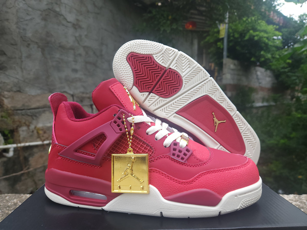 Air Jordan 4 Retro Red‑Purple‑Gold