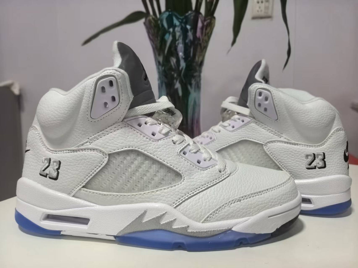 Air Jordan 5 Retro White Metallic Silver